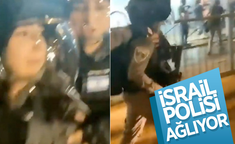 Filistinlilere müdahale eden İsrailli kadın polis ağladı