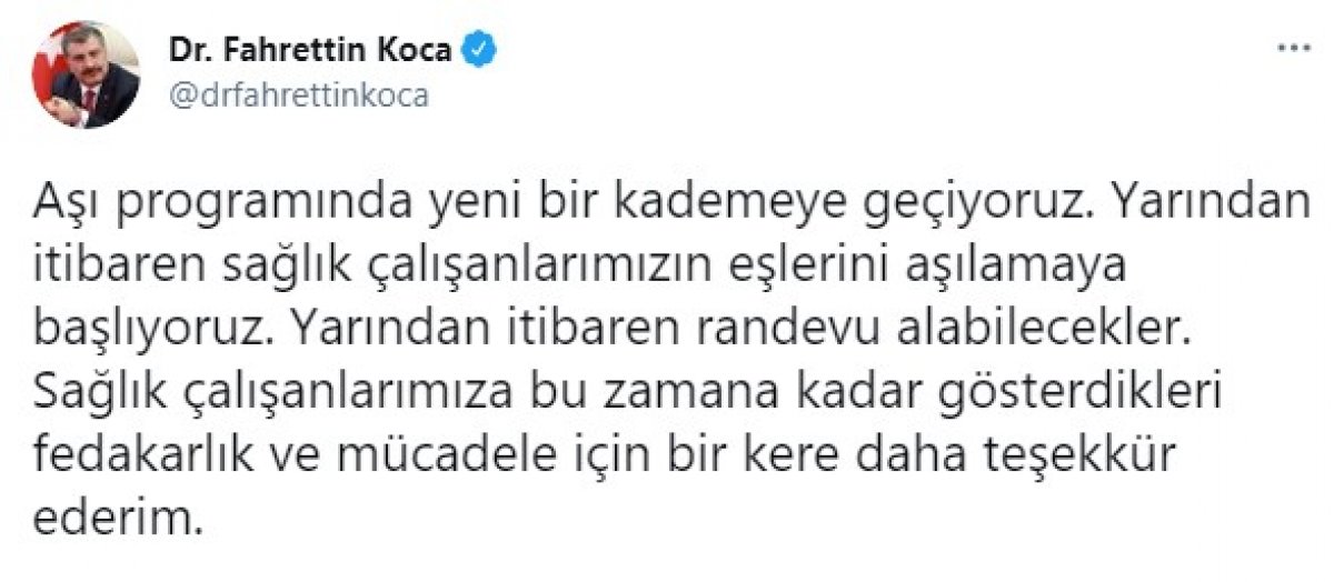 Fahrettin Koca: Aşı programında yeni bir kademeye geçiyoruz #1