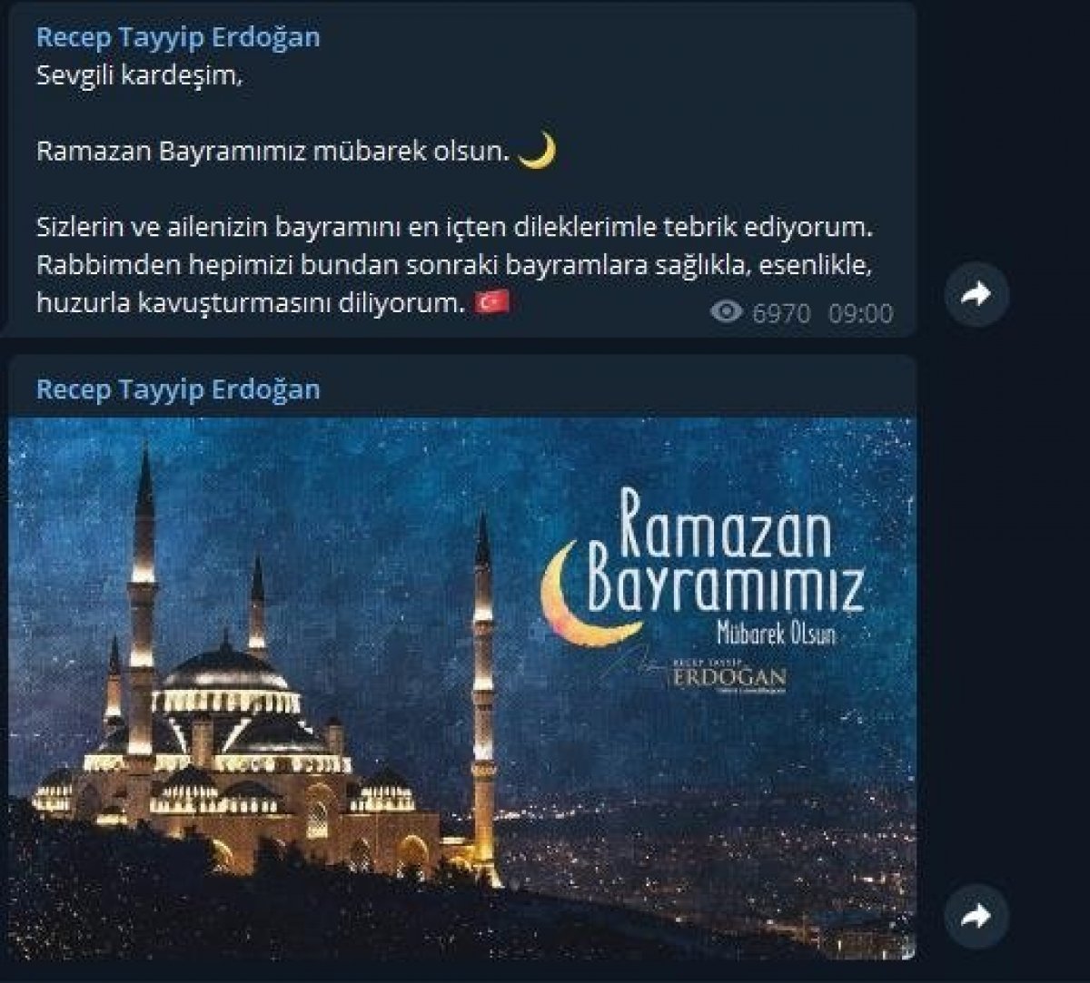 Erdoğan bayram namazını Marmaris Millet Cami nde kıldı #1