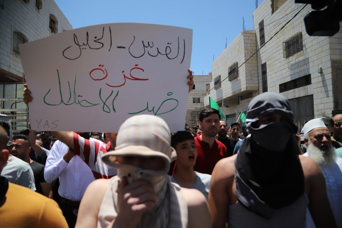 El Halil deki Filistinlilerin gösterisine müdahale #1