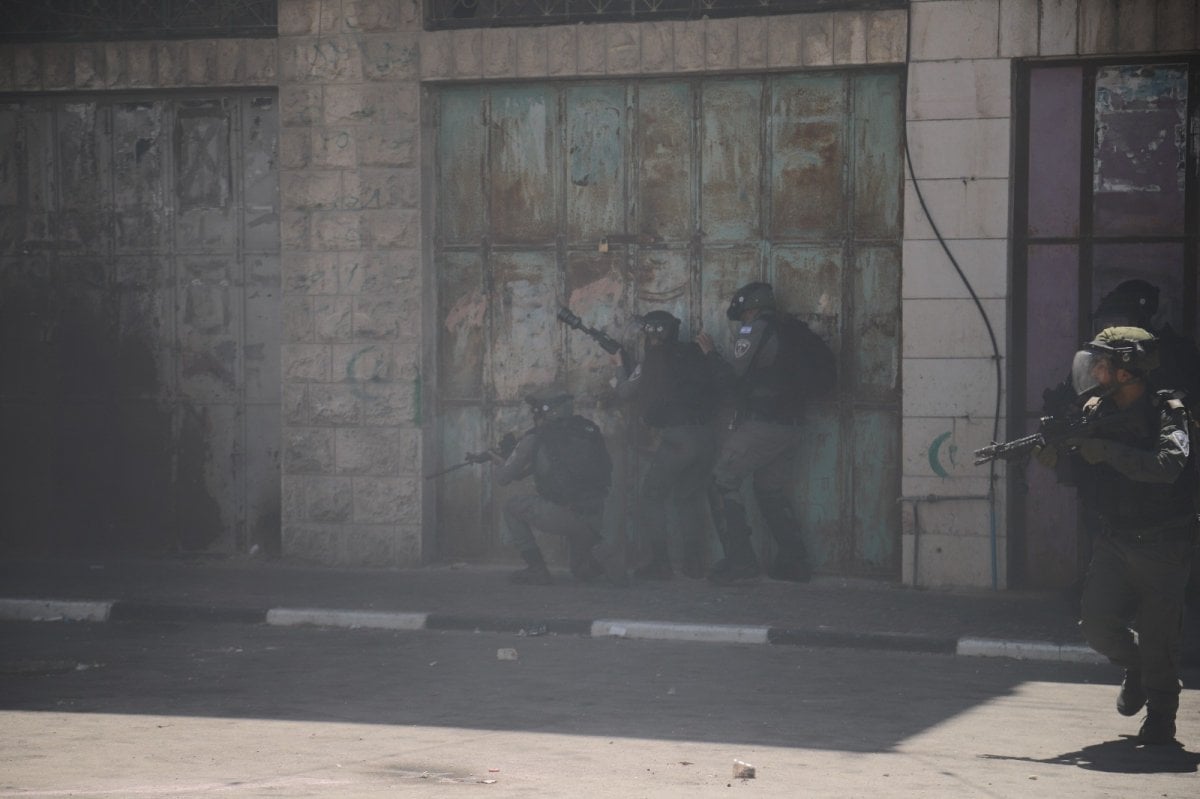Interference with the demonstration of Palestinians in Hebron #5