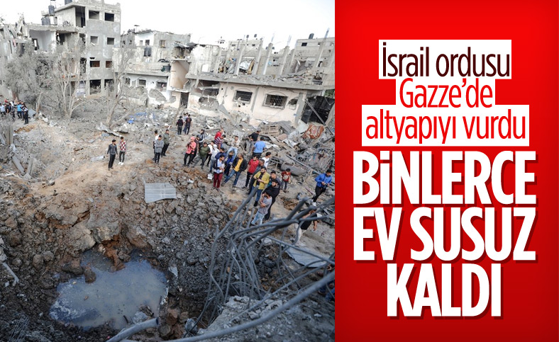 Gazze'de 10 bin ev susuz kaldı