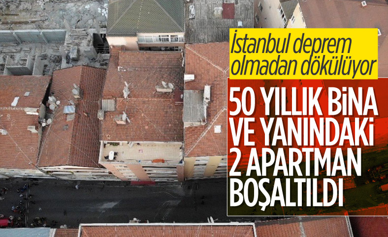 Şişli’de 6 katlı bina, çökme riski nedeniyle tahliye edildi