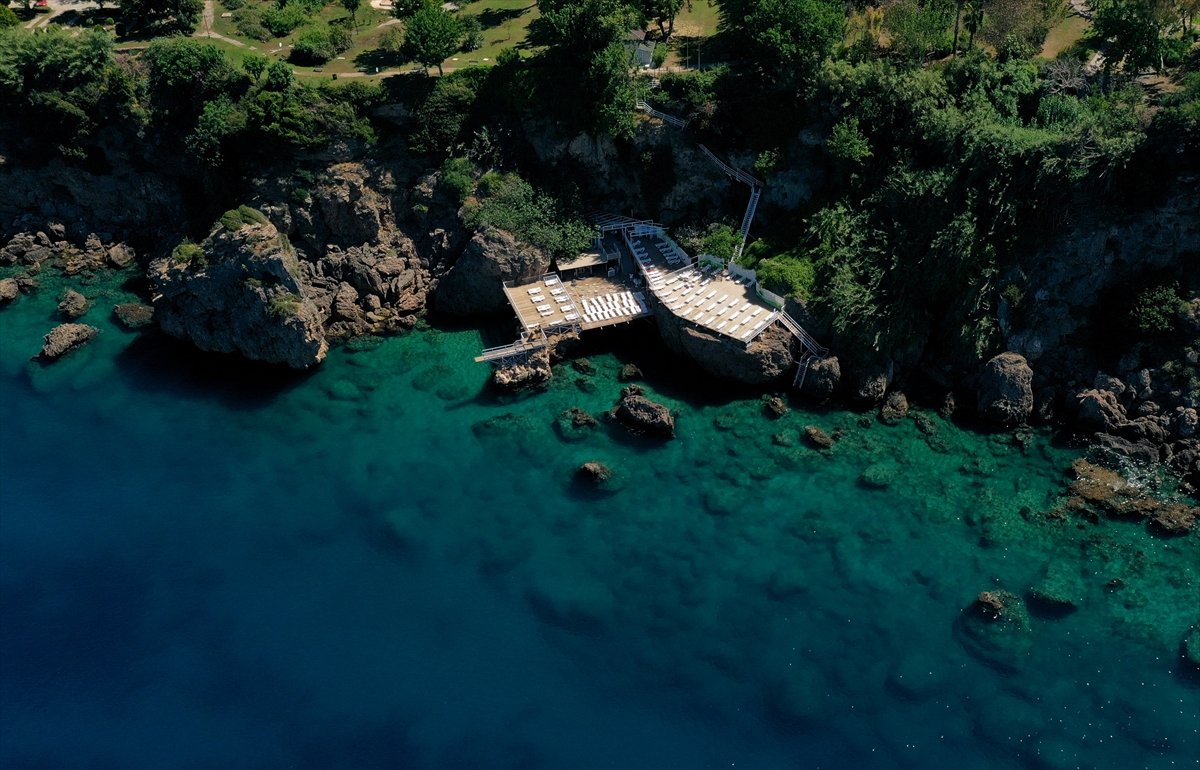 Antalya da Falez plajları sezona hazır #1