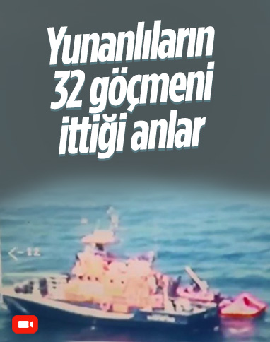 İzmir'de göçmenlerin Yunanlılar tarafından Türk kara sularına itildiği anlar