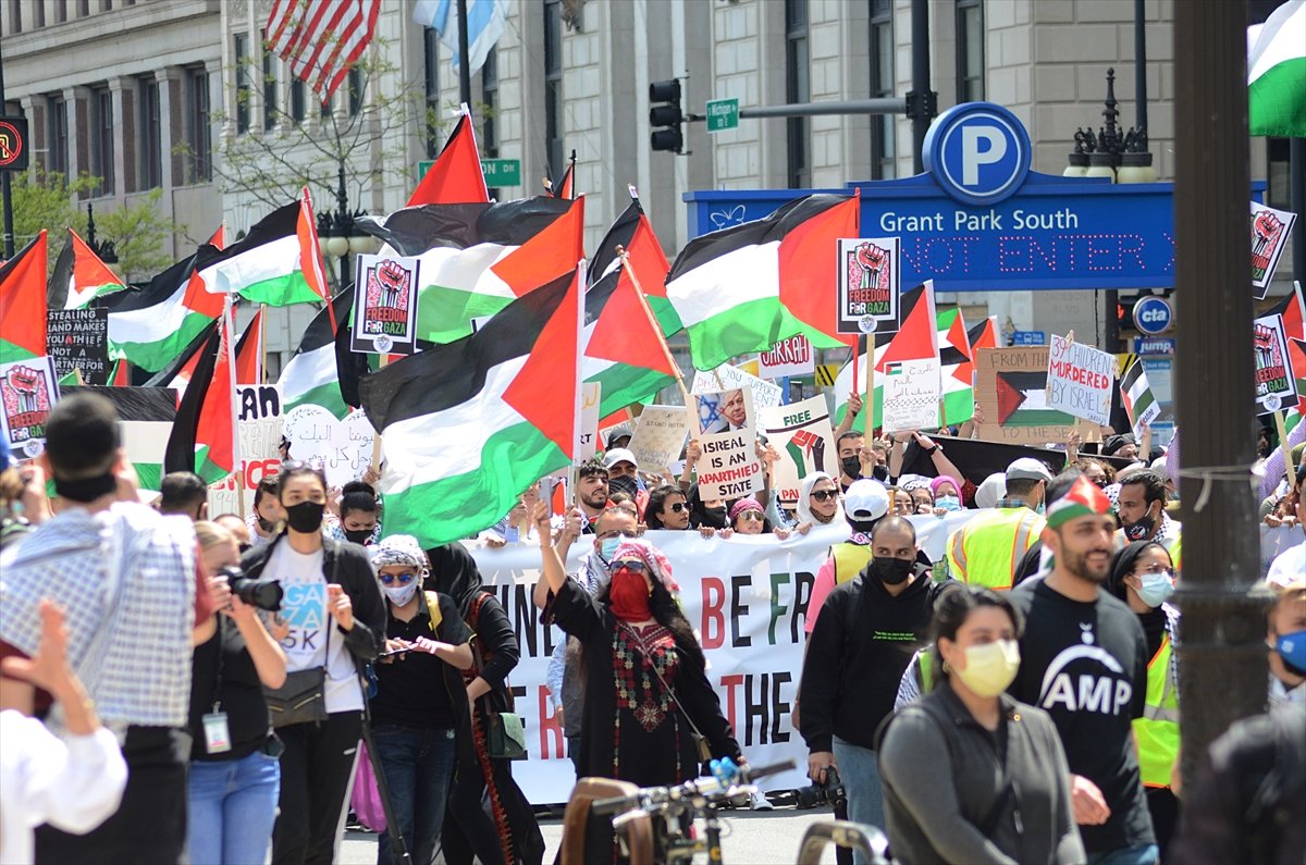 Demonstration of support for Palestine in the USA – Kimdeyir