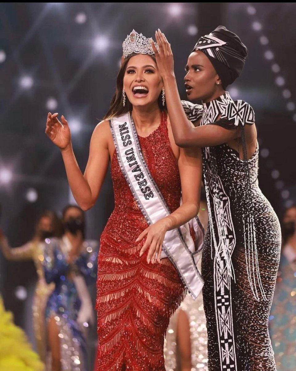 Political messages #1 at the Miss Universe Contest held in the USA