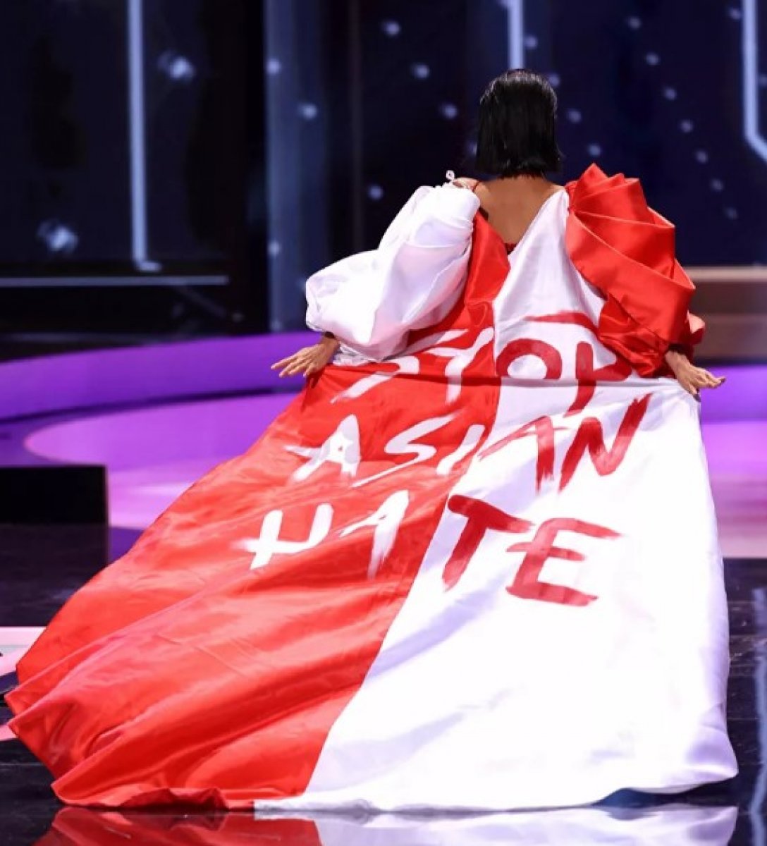 Political messages at the Miss Universe Contest held in the USA #3