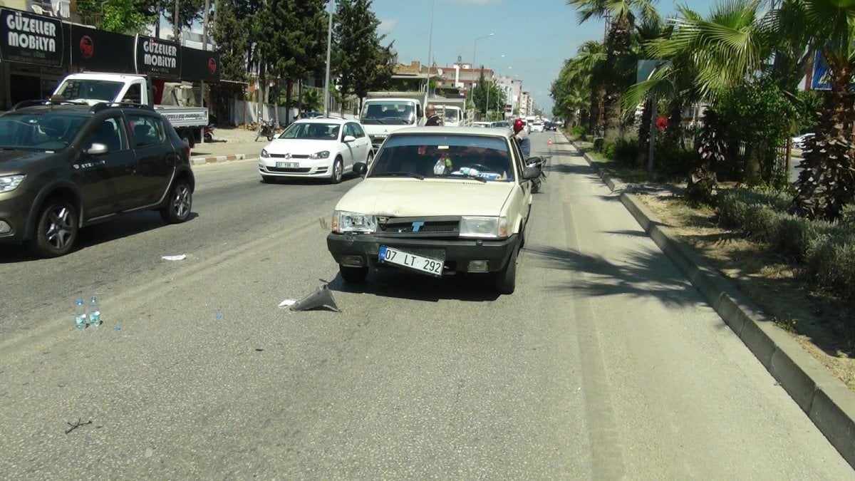Antalya da dedeyle torunun yaralandığı kaza #3