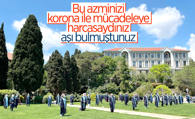 Boğaziçi'nde akademisyenler eylemlerinin 91. gününde