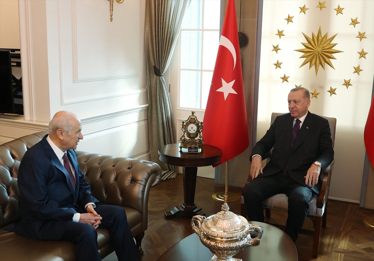 Cumhurbaşkanı Erdoğan, Devlet Bahçeli ile görüştü #1