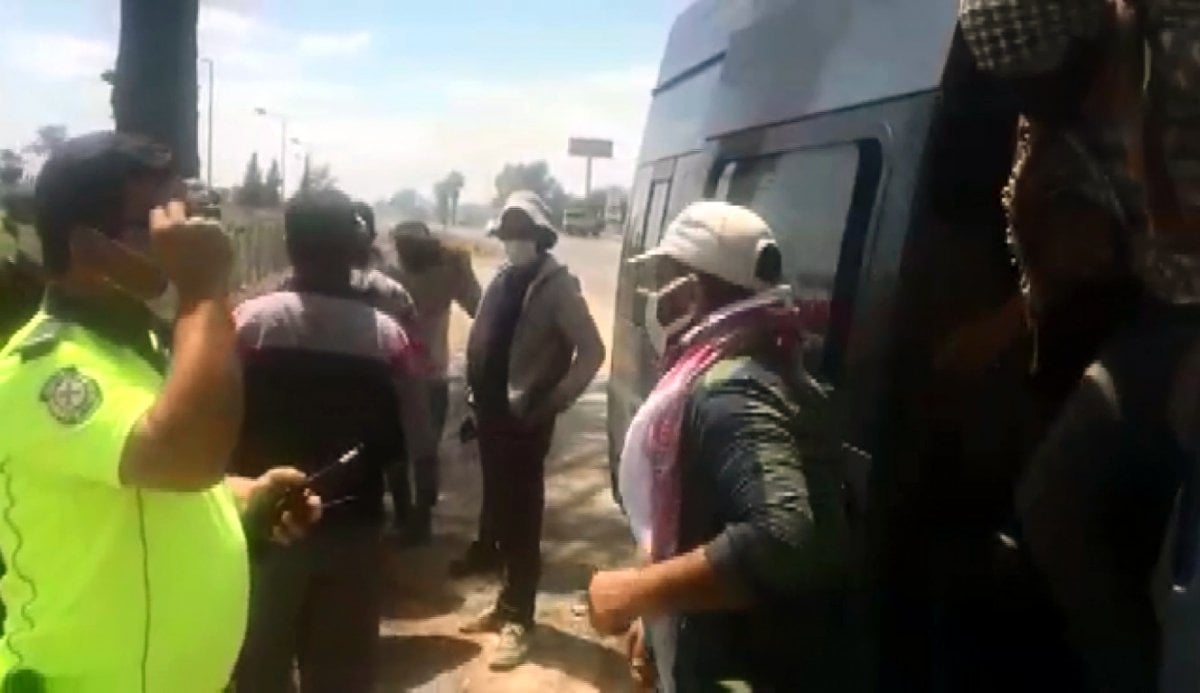 Adana’da 12 kişilik minibüsten 27 tarım işçisi çıktı  #2