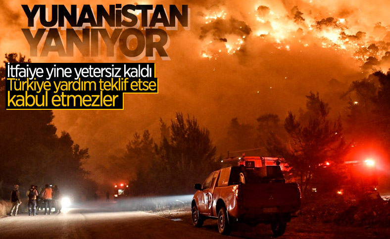 Yunanistan'da orman yangını