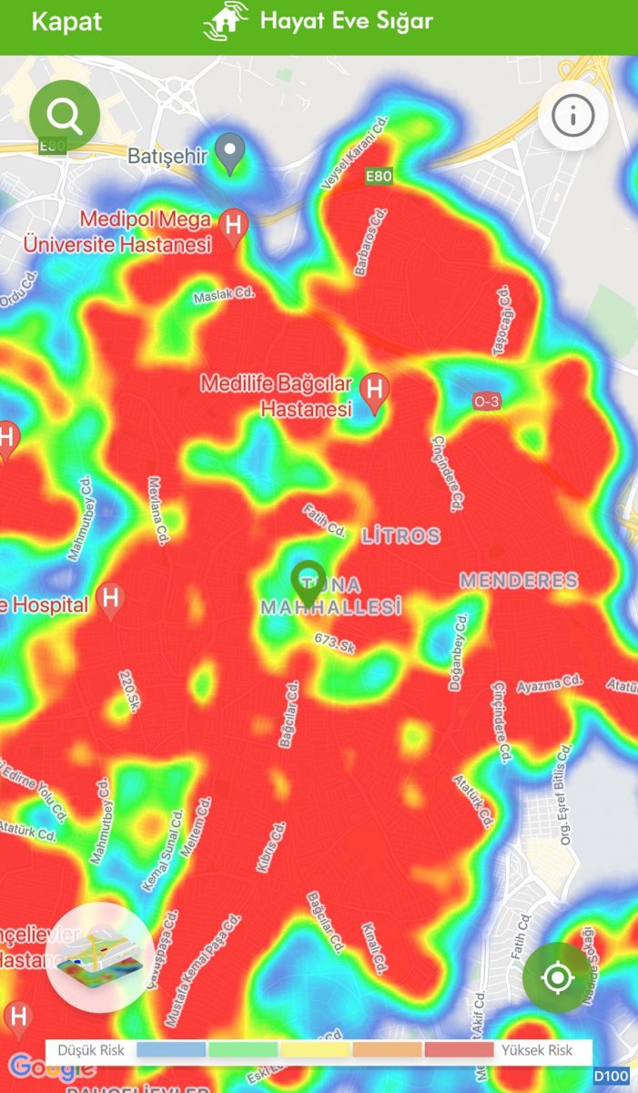 İstanbul maviye döndü: İlçelere göre koronavirüs risk haritası #5