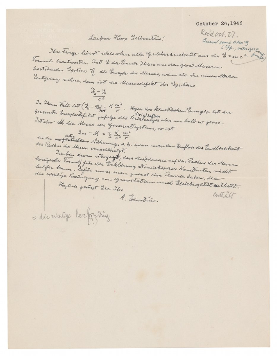 Einstein's letter received a buyer for $ 1.2 million #2