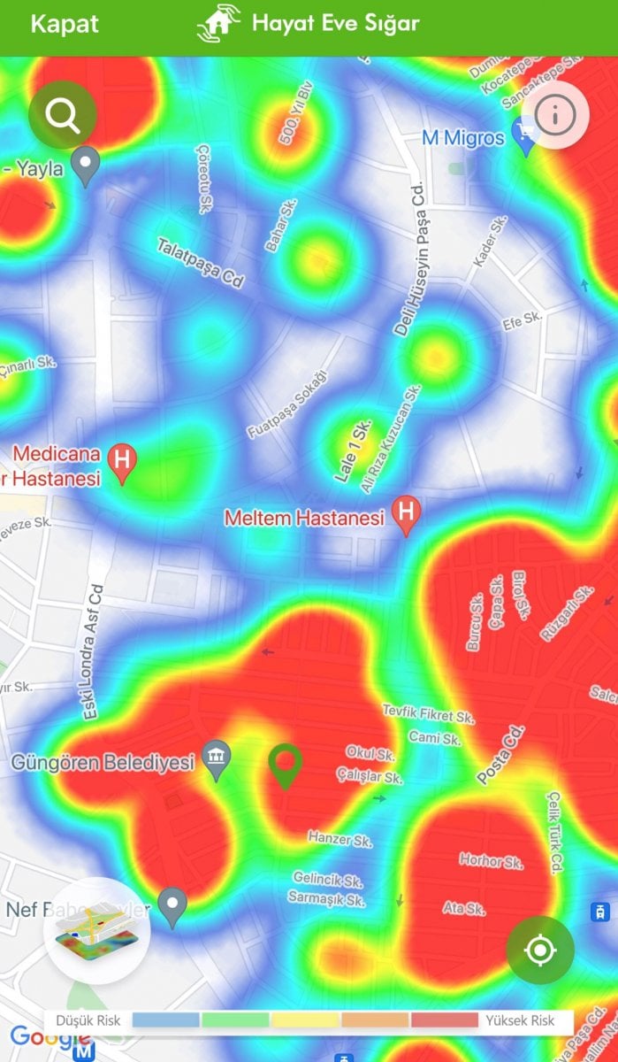 İstanbul maviye döndü: İlçelere göre koronavirüs risk haritası #22