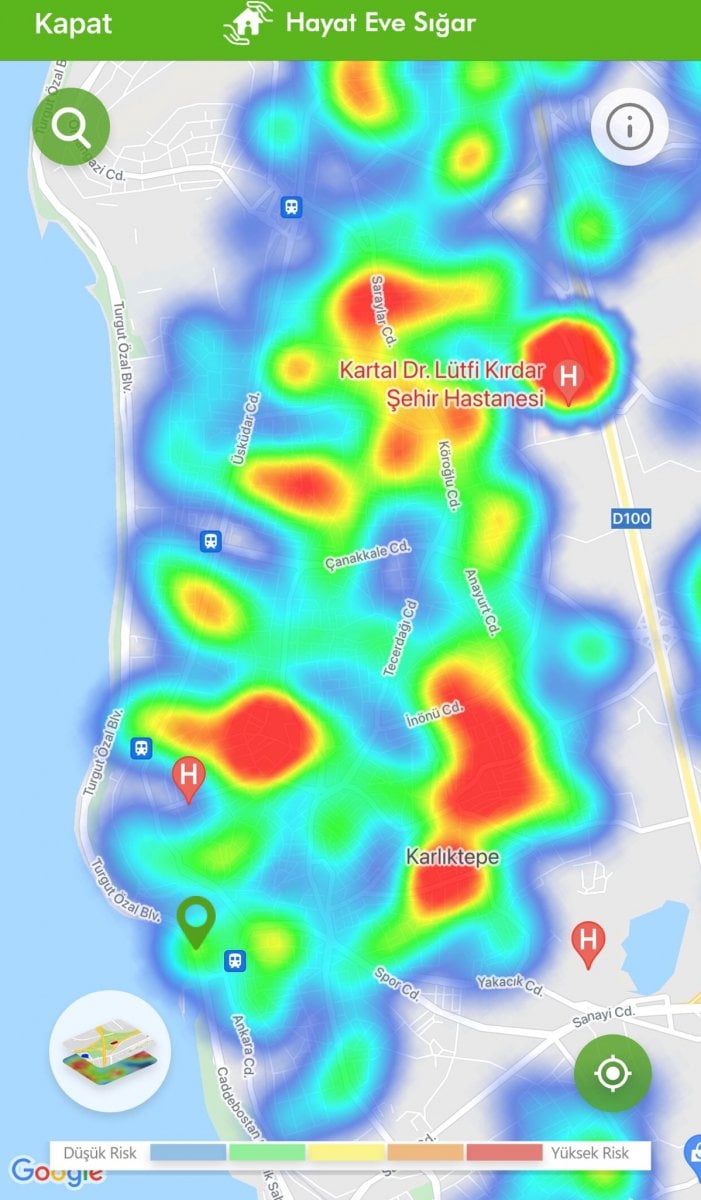 İstanbul maviye döndü: İlçelere göre koronavirüs risk haritası #25