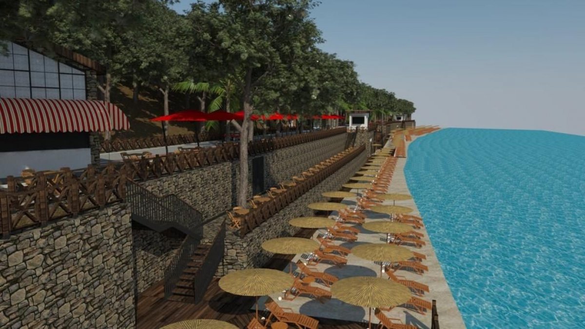 Marmaris’e beş yıldızlı ücretsiz halk plajı tamamlanıyor #8
