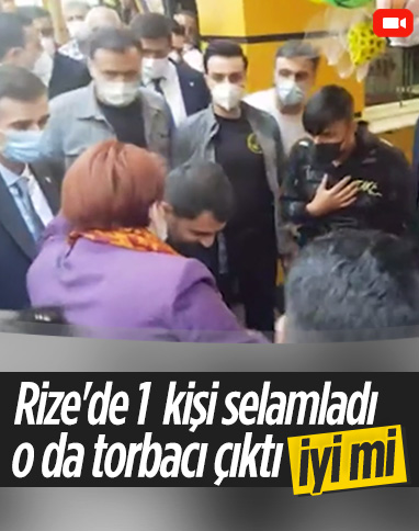 Akşener'i sevgi gösterisinde bulunan kişi torbacı çıktı