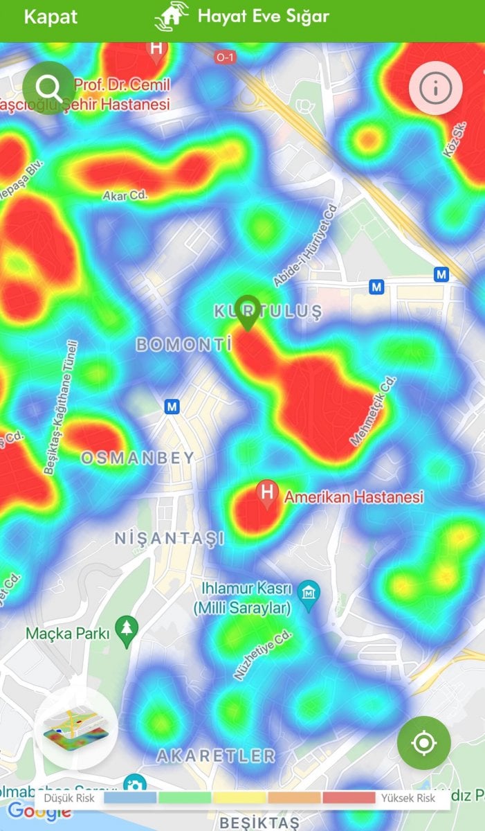 İstanbul maviye döndü: İlçelere göre koronavirüs risk haritası #35