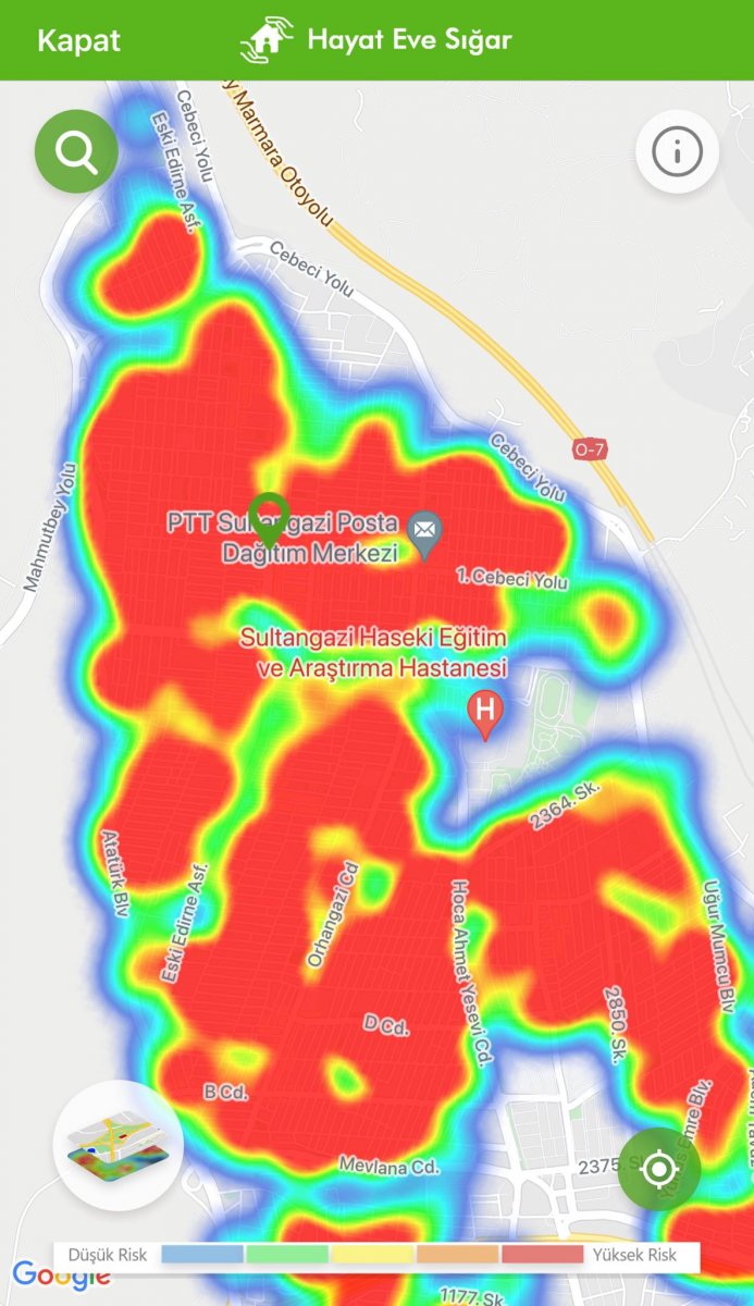 İstanbul maviye döndü: İlçelere göre koronavirüs risk haritası #33