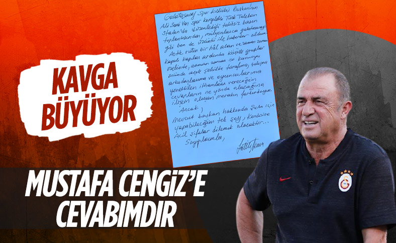 Fatih Terim'den Mustafa Cengiz'e 19.05'te yanıt