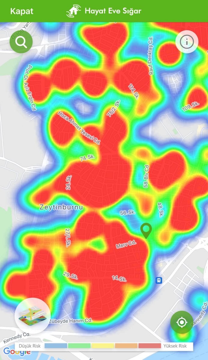 İstanbul maviye döndü: İlçelere göre koronavirüs risk haritası #39