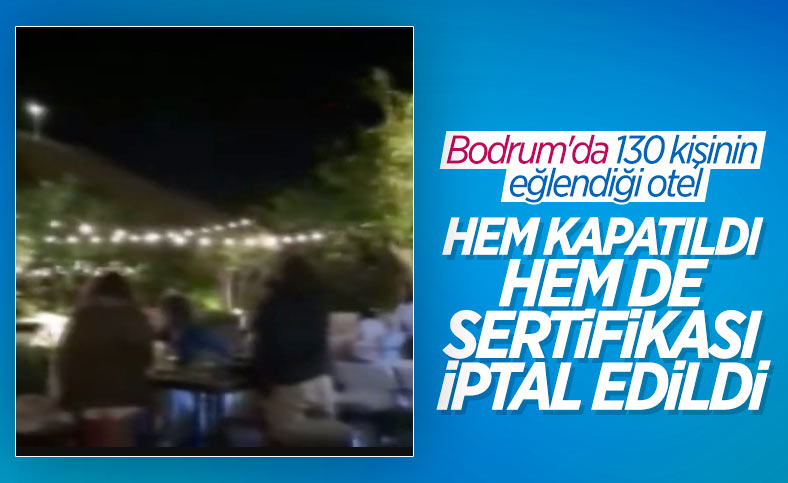 Bodrum’da 130 kişinin maskesiz mesafesiz eğlencesi