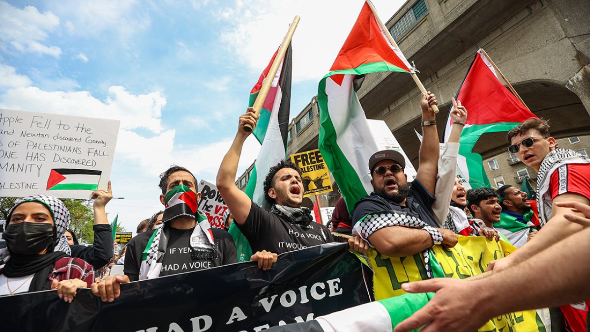 March in support of Palestine in New York