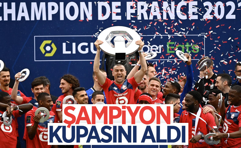 Lille şampiyonluk kupasını aldı