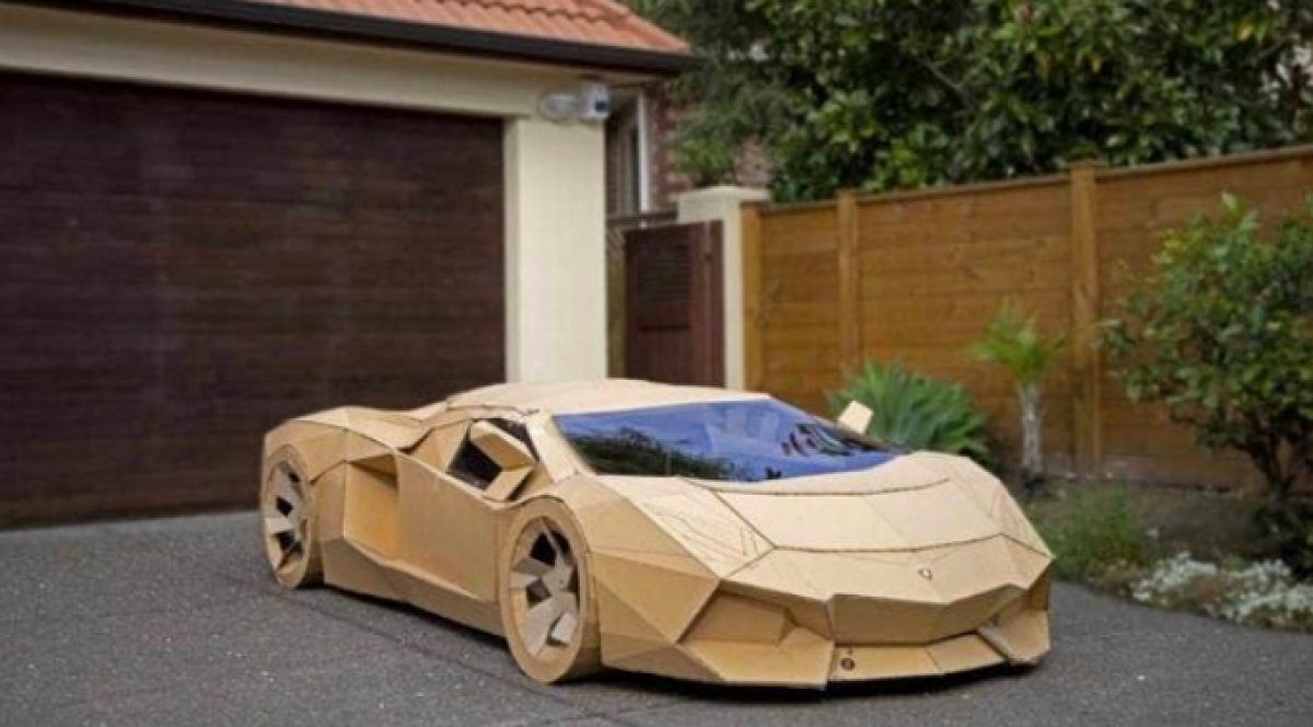 He sold the car he made out of cardboard for 10 thousand 420 dollars in New Zealand #3
