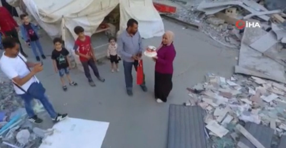 Celebrated father's birthday on rubble in Gaza #3