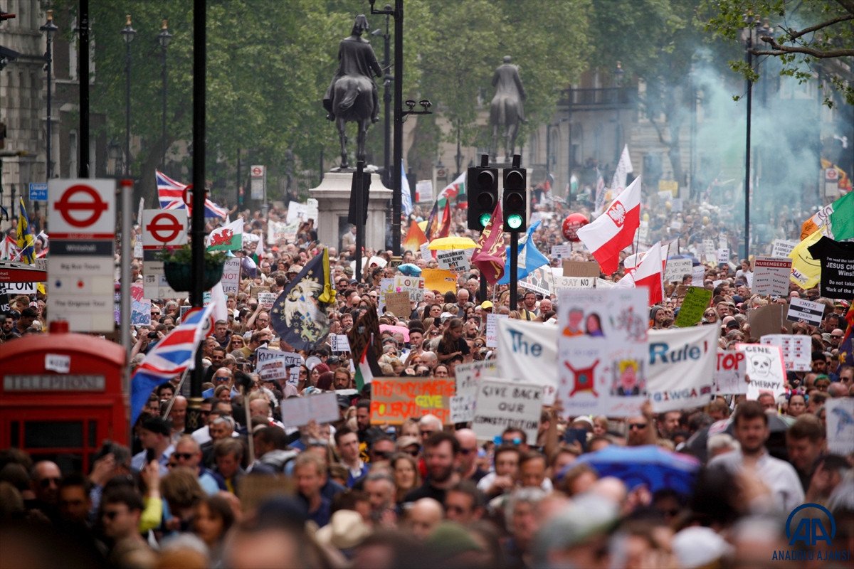 Coronavirus measures protested in England #1