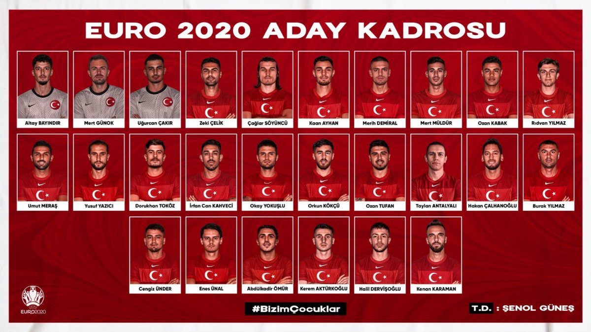 A Milli Futbol Takımı nın EURO 2020 kadrosu belirlendi #1