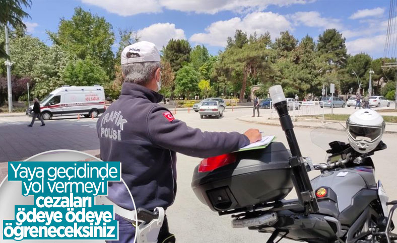 Burdur'da drone destekli yaya geçidi denetimi