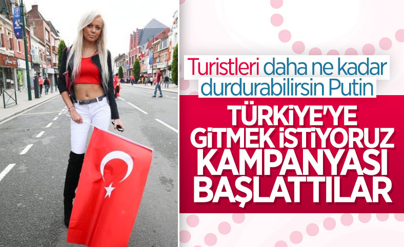 Rus turistlerden 'Türkiye'ye gelmek istiyoruz' kampanyası