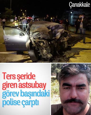 Çanakkale'de trafik kazası: 1 polis şehit, 1 astsubay hayatını kaybetti