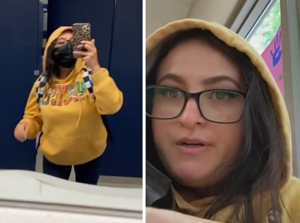 A mother in the USA spent a day at school posing as her daughter #2