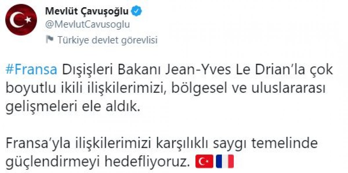 Mevlüt Çavuşoğlu met with his French counterpart Le Drian #2