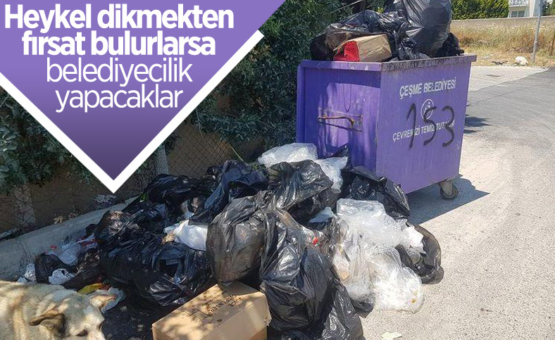 CHP'nin yönetimindeki Çeşme'de 'çöp krizi'