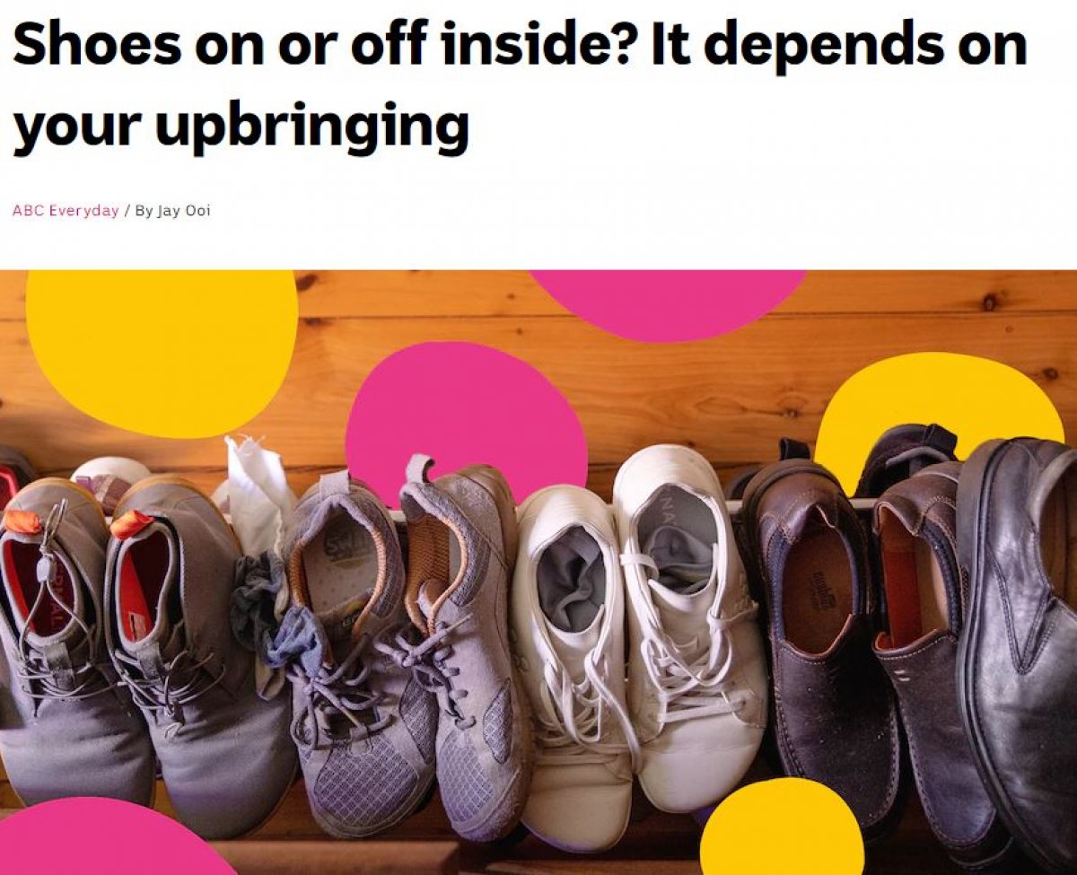 In Australia, do you take off your shoes when entering the house survey #2