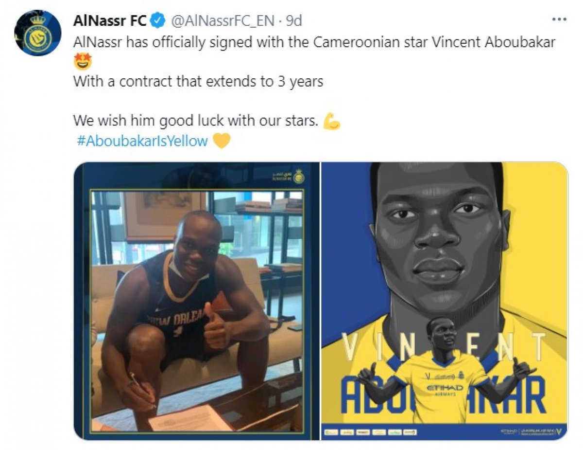 Habervitrini.com | Aboubakar Suudi Arabistan takımı Al-Nassr a transfer oldu