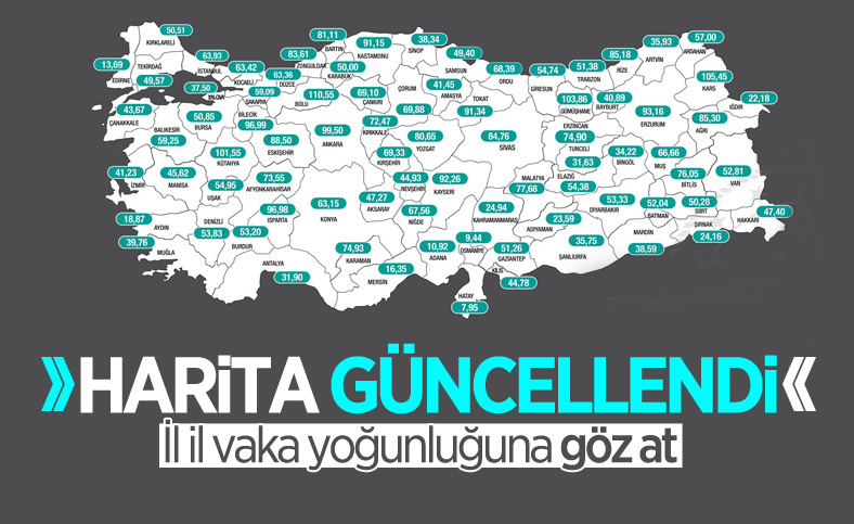Fahrettin Koca, 100 binlik vaka haritasını paylaştı