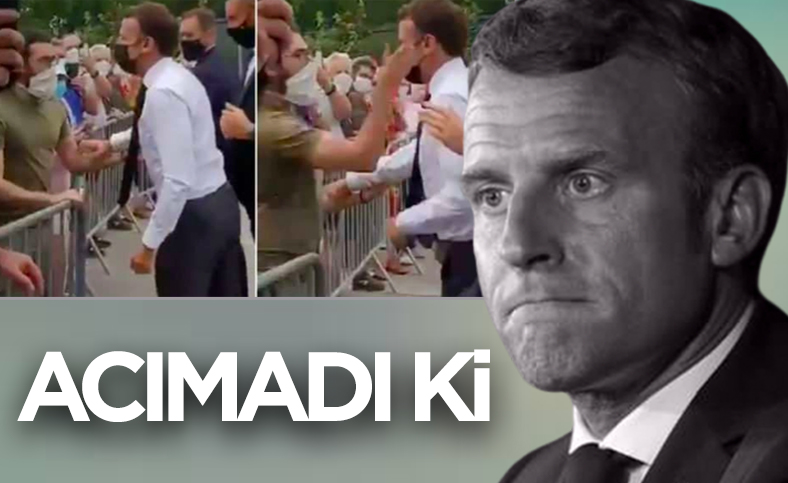 Emmanuel Macron, uğradığı saldırıya tepki gösterdi