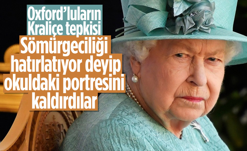 Oxford Üniversitesi öğrencileri Kraliçe 2. Elizabeth'in portresini kaldırdı