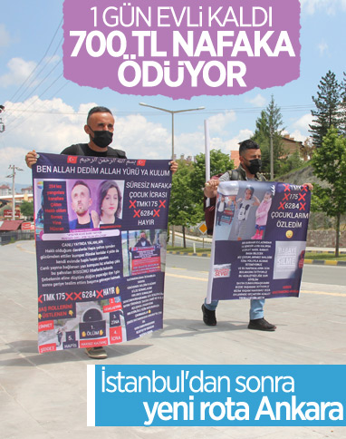 Nafaka parası için Kastamonu’dan Ankara’ya yürüyor
