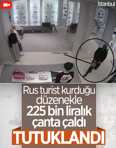 İstanbul'da Rus turistlerin 225 bin liralık çanta hırsızlığı kamerada