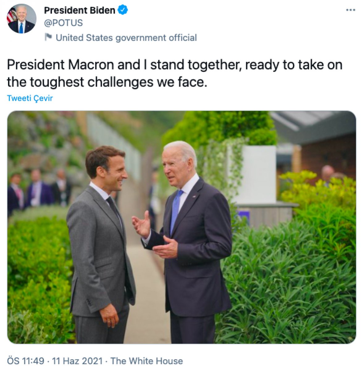 The closeness of Joe Biden and Emmanuel Macron at the G7 Summit #2