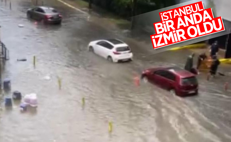 İstanbul'da sağanak yağış sele döndü 