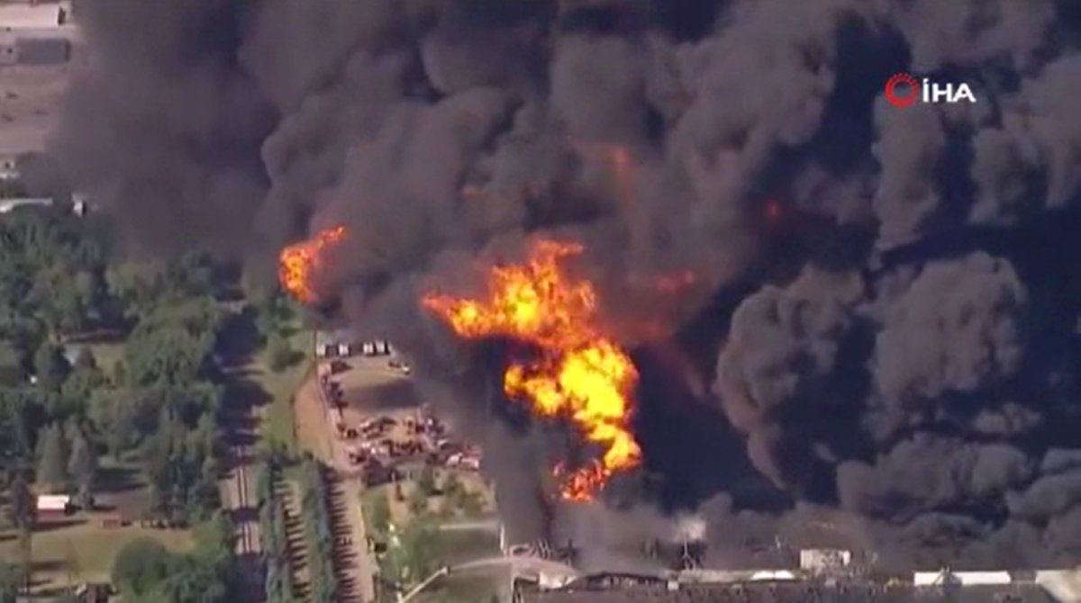 US chemical factory surrenders to flames #6